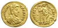 solidus 394-395, Mediolan, Aw: Popiersie cesarza