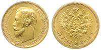 5 rubli 1901 / FZ, Petersburg, złoto 4.29 g, Kaz