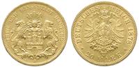 20 marek 1878/J, Hamburg, złoto 7.92 g, J. 210