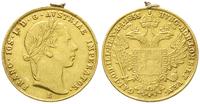 dukat 1855/E, Karlsburg, złoto 3.50 g, ślad po z