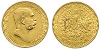 10 koron 1908, złoto 3.37 g