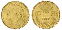 10 franków 1915, złoto 3.22 g