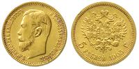 5 rubli 1903, Petersburg, złoto 4.28 g, piękne, 