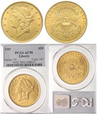 20 dolarów 1907, Filadelfia, moneta w pudełku fi