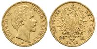20 marek 1872 / D, Monachium, złoto 7.89 g, Jaeg