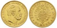 20 marek 1878 / A, Berlin, złoto 7.94 g, bardzo 