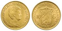 10 guldenów 1917, złoto 6.72 g, piękne