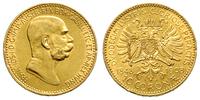 10 koron 1908, "Jubileuszowe", złoto 3.39 g, bar