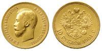 10 rubli 1901/FZ, Petersburg, złoto 8.58 g
