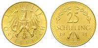 25 szylingów 1931, złoto 5.88 g, piękne