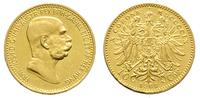 10 koron 1909, złoto 3.38 g, bardzo ładne