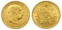 10 koron 1910/Schwartz, złoto 3.38 g, piękne