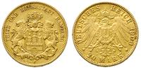 20 marek 1900/J, Hamburg, złoto 7.94 g, J. 211