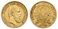20 marek 1872/F, Stuttgart, złoto 7.91 g, Jaeger