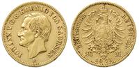 20 marek 1873/E, Drezno, złoto 7.93 g, rzadkie, 