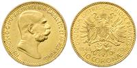 10 koron 1908, złoto 3.39 g