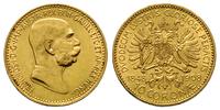 10 koron 1908, 60-lecie panowania, złoto 3.39 g