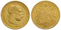 10 koron 1905, Wiedeń, bardzo ładne, złoto 3,37 