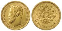 5 rubli 1901 / FZ, Petersburg, złoto 4.30 g, pię