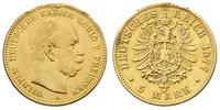 5 marek 1877/A, Berlin, złoto 1.94 g, ślad po za