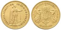 10 koron 1892/KB, Kremnica, złoto 3.39 g