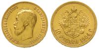 10 rubli 1904, Petersnurg, złoto 8.57 g, bardzo 