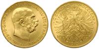 100 koron 1915, nowe bicie, złoto 33.86 g, piękn