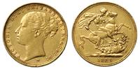 funt 1883/M, Melbourne, złoto 7.97 g, Fr. 20