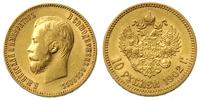 10 rubli 1902/AP, Petersburg, złoto 8.59 g, Kaza