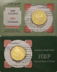 100 złotych 1996, Warszawa, Orzeł Bielik, złoto 