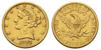 5 dolarów 1897 / S, San Francisno, złoto 8.33 g