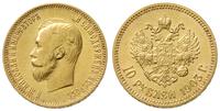 10 rubli 1903/AP, Petersburg, złoto 8.60 g, pięk