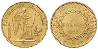 20 franków 1876/A, Paryż, złoto 6.45 g, piękne, 
