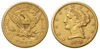 5 dolarów 1879/S, San Francisco, złoto 8.29 g