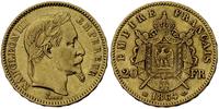 20 franków 1864/BB, Strasburg, złoto 6.41g