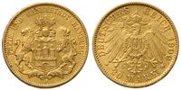20 marek 1900/J, Hamburg, złoto 7.94 g, J. 212