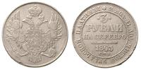 3 ruble 1843, Petersburg, platyna 10,15 g, Bitki