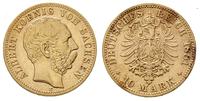 10 marek 1881/E, Drezno, złoto 3.93 g, J. 261