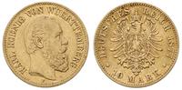 10 marek 1877/F, Stutgart, złoto 3.93 g, J. 292