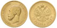 10 rubli 1902/АР, Petersburg, złoto 8.57 g, Kaza