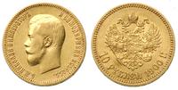 10 rubli 1900/ФЗ, Petersburg, złoto 8.60 g, Kaza