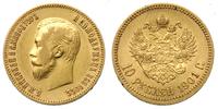 10 rubli 1901/ФЗ, Petersburg, złoto 8.60 g, Kaza