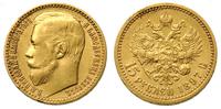 15 rubli 1897/АГ, Petersburg, złoto 12.87 g, ste