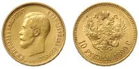 10 rubli 1899/АГ, Petersburg, złoto 8.60 g, Kaza