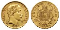 20 franków 1867/A, Paryż, złoto 6.42 g