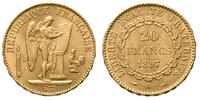 20 franków 1897/A, Paryż, złoto 6.44 g