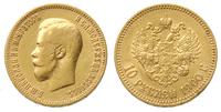 10 rubli 1900/ФЗ, Petersburg, złoto 8.59 g, Kaza