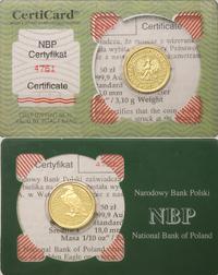 50 złotych 1998, Warszawa, Orzeł Bielik, złoto 3