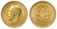 10 rubli 1911 ЭБ, Petersburg, złoto 8.60 g, wyśm