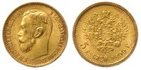 5 rubli 1899 ФЗ, Petersburg, złoto 4.29 g, wyśmi